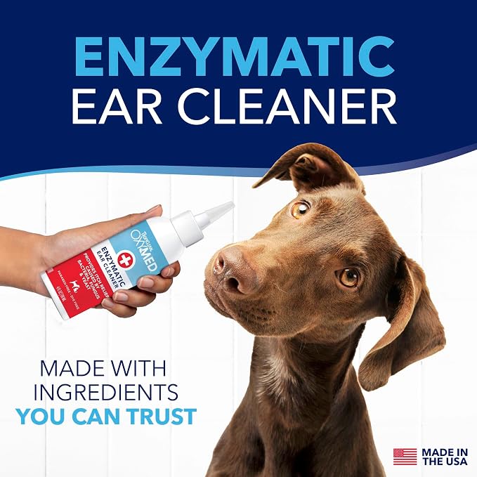 TropiClean OxyMed Enzymatic Dog Ear Cleaner, 4 oz
