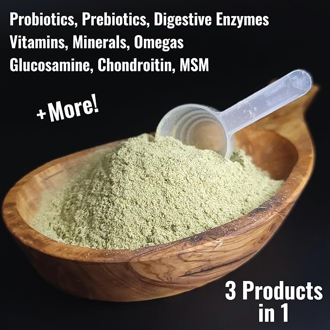 Dogzymes Complete - Probiotics, Prebiotics, Glucosamine, Chondroitin, MSM and Hyaluronic Acid, Complete Skin and Coat Care (2 Pound)