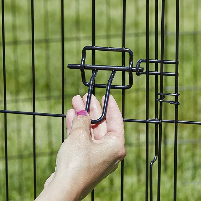 MidWest Homes for Pets 30-Inch Exercise Pen, for Indoor and Outdoor Use, 16 Sq Feet of Play, Single Door Folding Dog Pen, with Large Door Opening & Secure Latch, Easy to Set Up, Foldable Dog Playpen