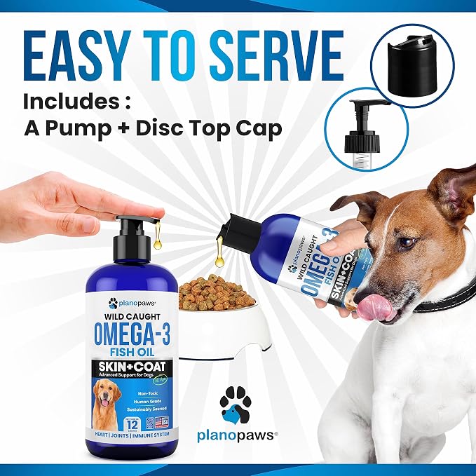 Omega 3 Fish Oil for Dogs - Supports Shedding and Itching, Skin and Coat