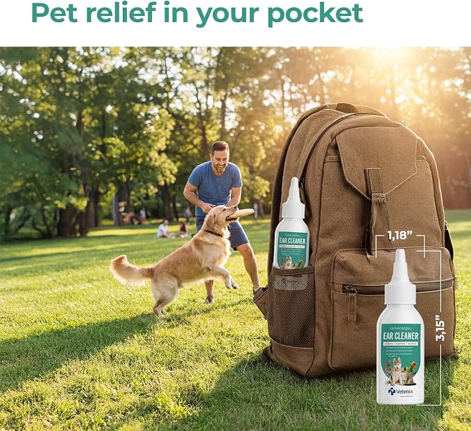 Ear Drops for Pets with Hypochlorous, 3.38 oz