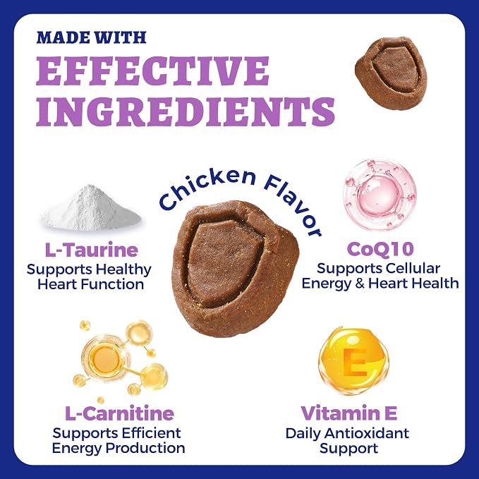 Wellix 25% Taurine for Dogs, with High-Strength CoQ10, L-Carnitine - 9.17oz | 500mg Taurine + 200 mg L-Carnitine | Healthy Heart Supplements for Heart Muscle Function & Cardiovascular Health