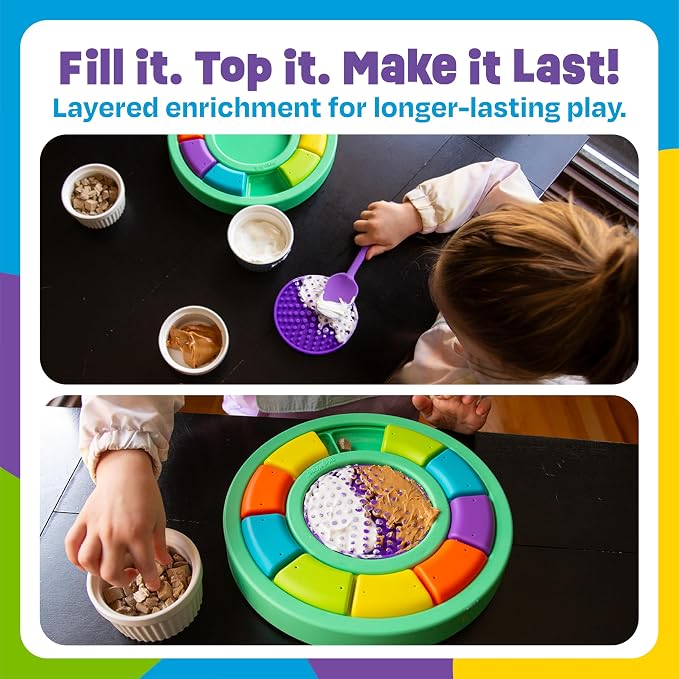 Brightkins Color Wheel Treat Puzzle and Lick Mat