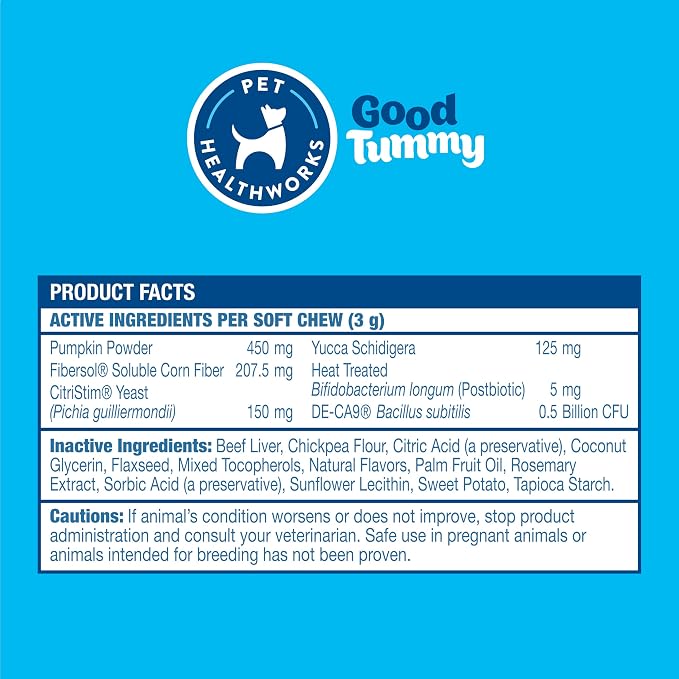 Good Tummy Gut Health Chews for Dogs, Beef Flavor, 60ct