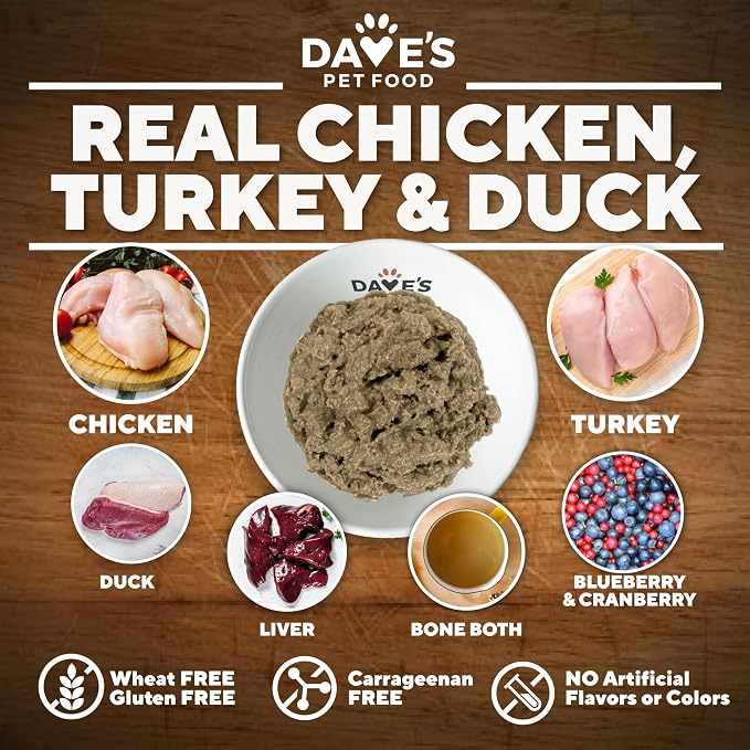 Dave's Pet Food Hip and Joint Support Dog Food, 13.2 oz, 12pk