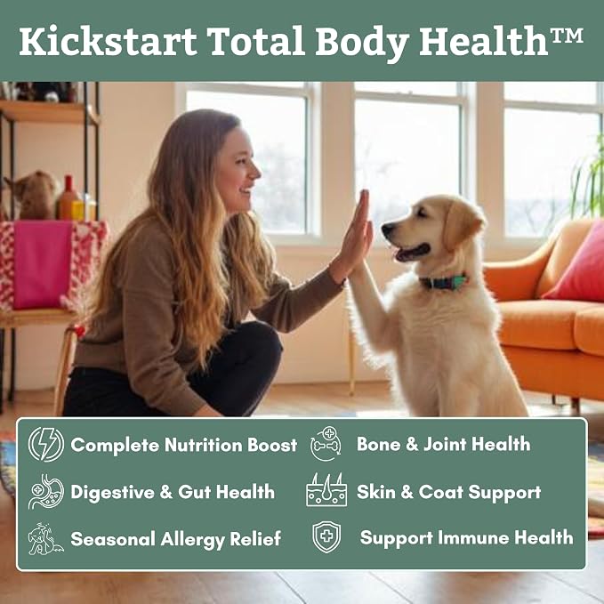 Organic Puppy Vitamins - 8 oz - 22 Scoops | Puppy Complete - Daily Dog Multivitamin with Prebiotics, Probiotics for Immune Support, Skin Coat, Digestion, & Joint Health