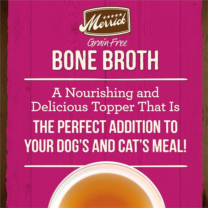 Merrick Grain-Free Bone Broth for Dogs & Cats - Turkey, 16oz (Pack of 3)