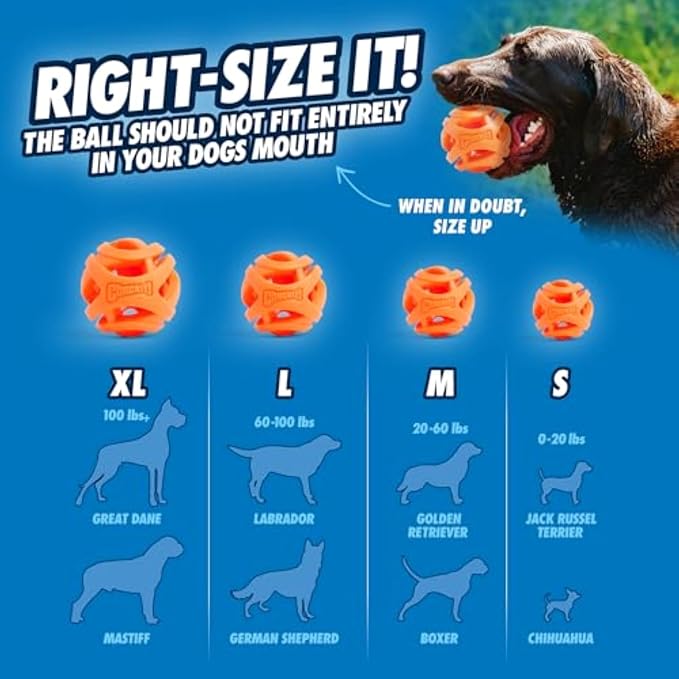 Chuckit! Air Fetch Ball Dog Toy, Medium 2.5in, 2 Pack | Hollow, Mesh-Like Design Lets Dogs Breathe Easy While Fetching; Bouncy and Durable, for Breeds 20-60 lbs