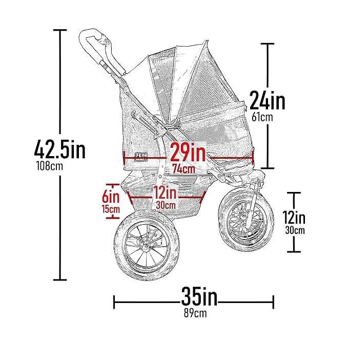 Pet Gear No-Zip Jogger Pet Stroller - Dark Lilac, Extra Large