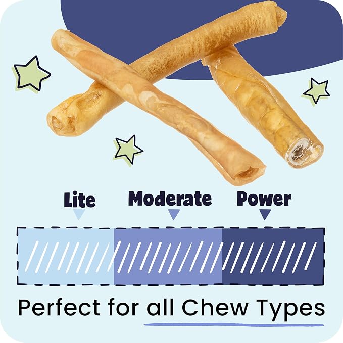 Pawstruck Natural Large 10-13” Beef Collagen Braids for Dogs – Long-Lasting Rawhide & Bully Stick Alternative, with Chondroitin & Glucosamine – 3 Pack