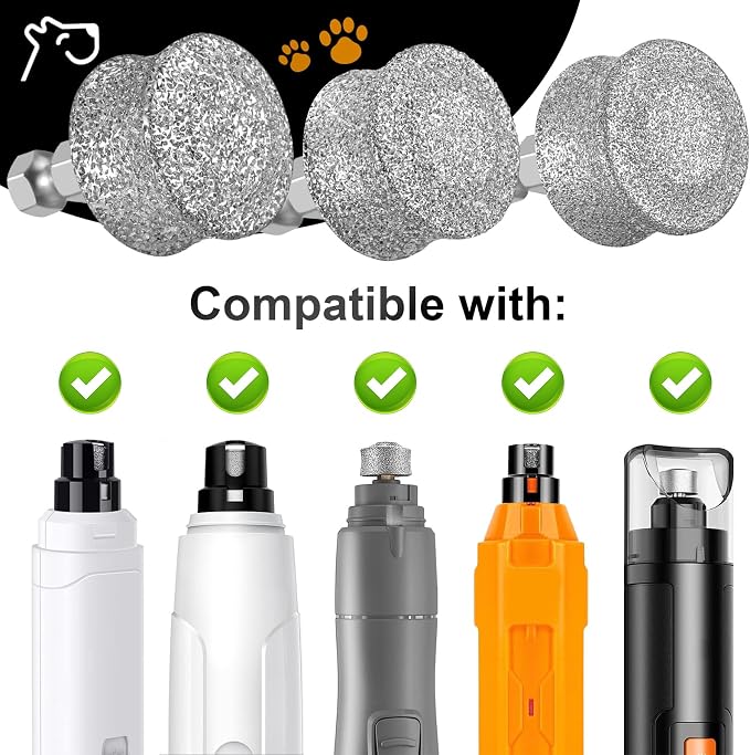 IREDOON Dog Nail Grinder Replacement Head, 3pcs