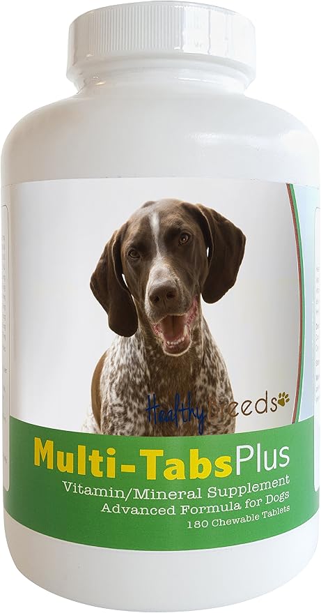 Healthy Breeds German Shorthaired Pointer Multi-Tabs Plus Chewable Tablets 180 Count