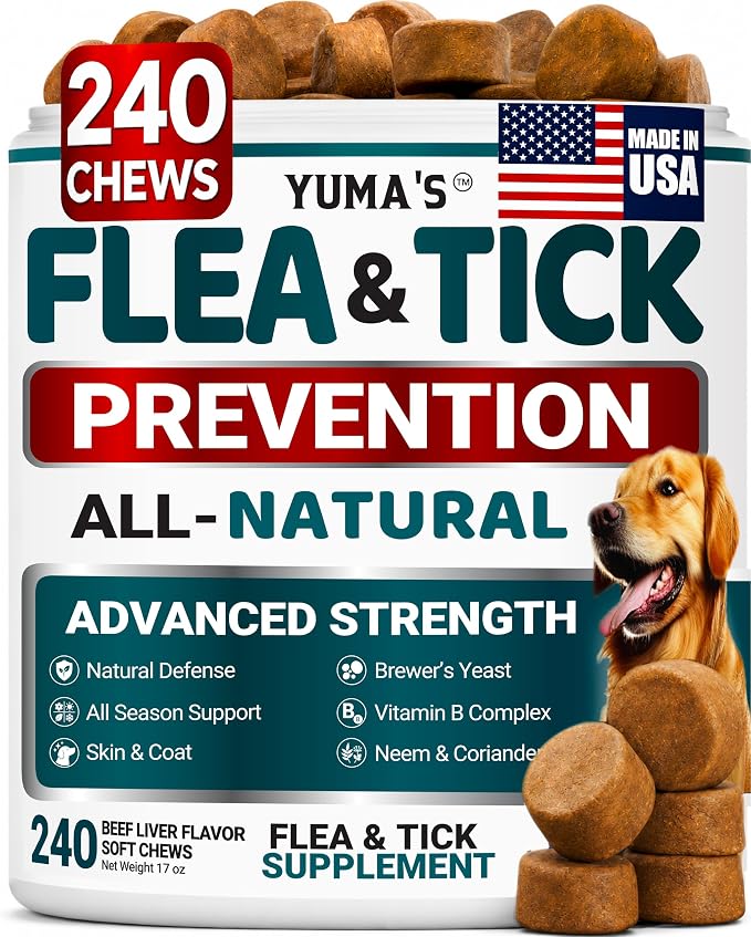 Chewable Flea and Tick Prevention for Dogs - 240 Chews - Flea Oral Pills