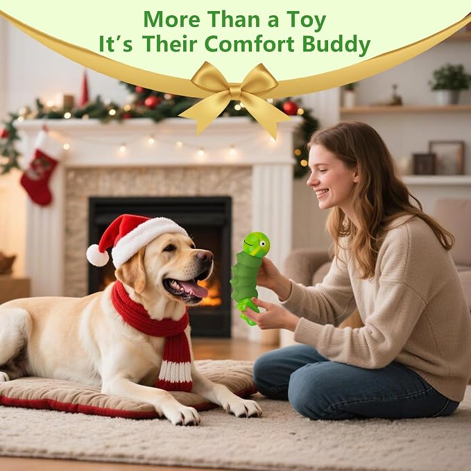 Indestructible Dog Toys for Aggressive Chewers, Tough Toy | Chew Toys for Large and Medium Dogs, Squeaky Rubber & Beef-Flavored Nylon, Dental Care, Boredom & Anxiety Relief