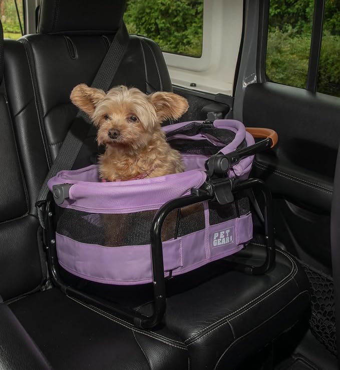 Pet Gear 3-in-1 View 360 Travel System Stroller - Bright Lilac, 3 Wheel