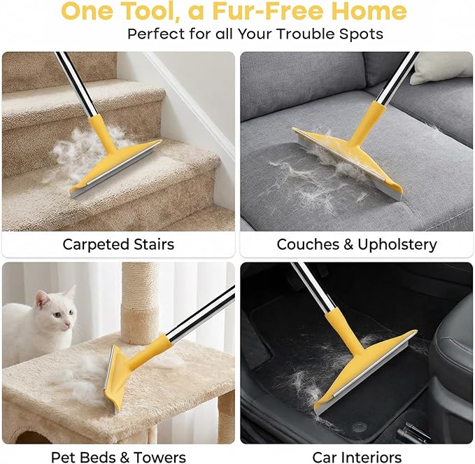 Carpet Rake for Pet Hair Removal, Metal, Xtra