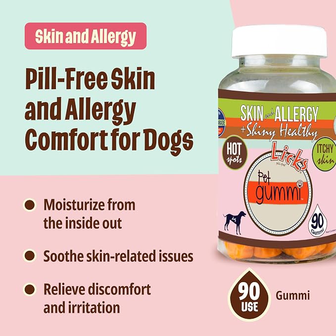 Licks Skin & Allergy, Omega 3, Savory Flavor, 90 Count