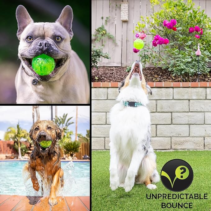 Hyper Pet DuraSqueak Dog Ball Toy, Interactive, Floats, Squeaks, Dog Balls for Fetching, Alternative to Traditional Tennis Balls - for All Breeds | Interactive Dog Ball That Floats & Squeaks, a Great Alternative to Traditional Tennis Balls for Fetching