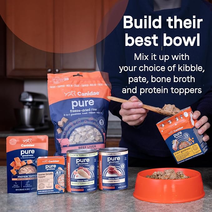 Canidae Pure Protein Topper Wet Dog Food - Wild-Caught Salmon Recipe in Gravy, 3 oz. (Case of 12)