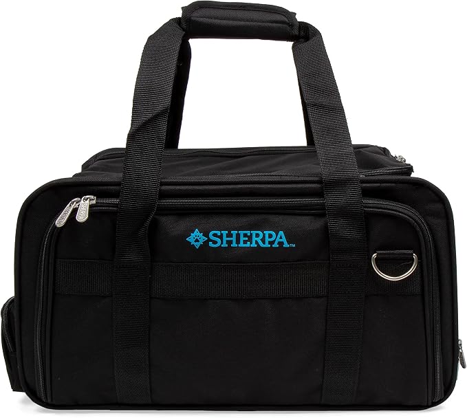 Sherpa Expandable Travel Pet Carrier, Airline Approved, Black, Medium