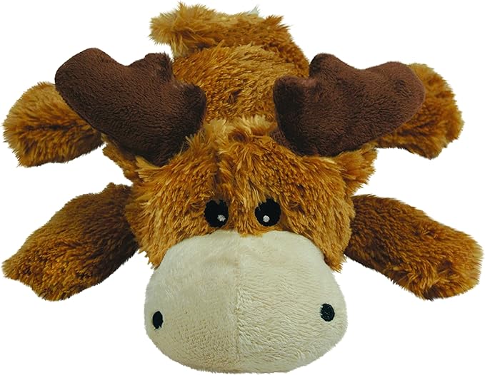 KONG Cozie Marvin Moose Plush Dog Toy, for Small/Medium Dogs | Soft Indoor Cuddle Plush Toy with a Squeaker & Minimal Stuffing, Great for Snuggling & Gentle Indoor Play