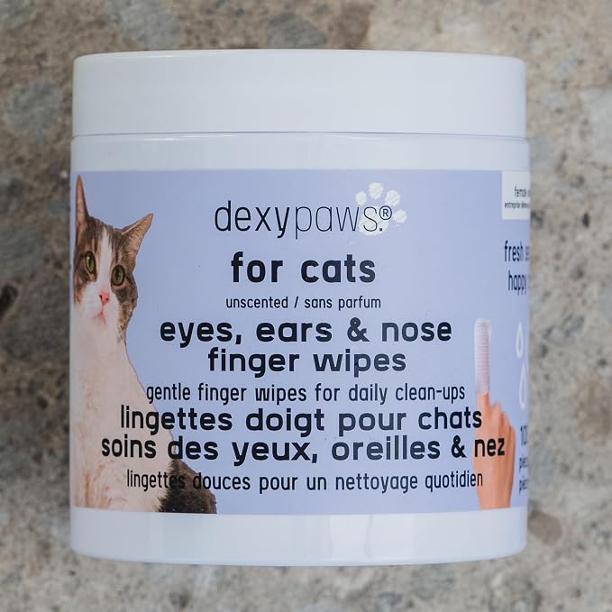 Eyes, Ears & Nose Finger Wipes for Cats, 100ct