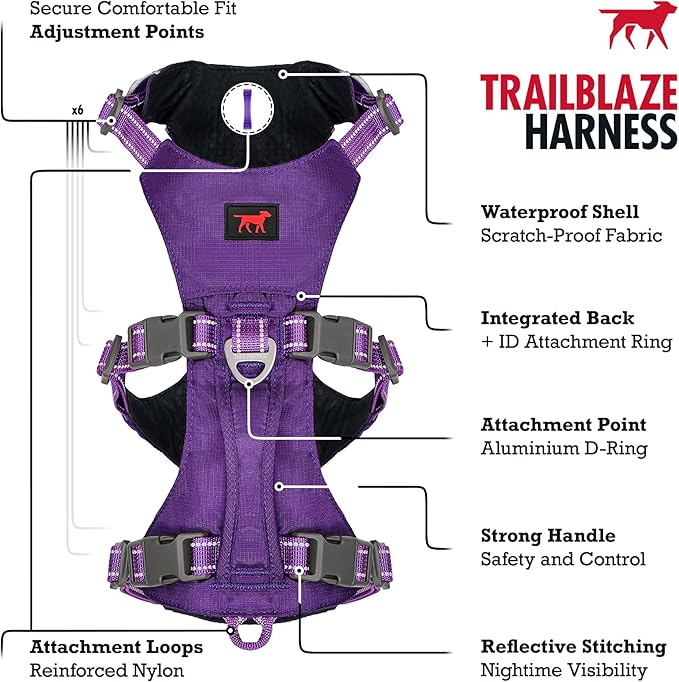 Tuff Pupper Escape Proof Dog Harness for Extra Small Dogs | No Pull Lightweight Adjustable Harness | No Escape Multifunctional Outdoor Pet Gear | Strong Durable Breathable | Secure Comfortable Fit