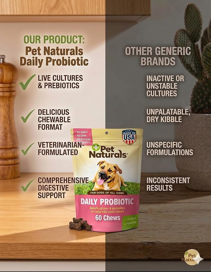 Pet Naturals Daily Probiotic Chews for Dogs - Duck, 60ct