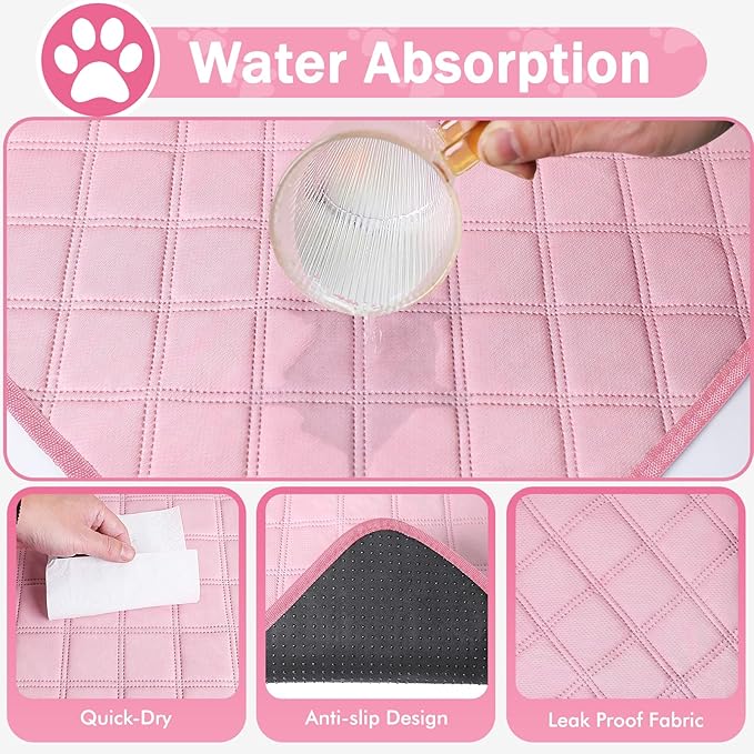 Siedihit Dog Cat Playpen, Puppy Pet Playpen Indoor for Dog Crate Tent Cage Outdoor, Portable Pop Up Dogs Enclosure Kennel with Carrying Case for Dogs/Cats/Rabbits (Pink with Pad, Medium)