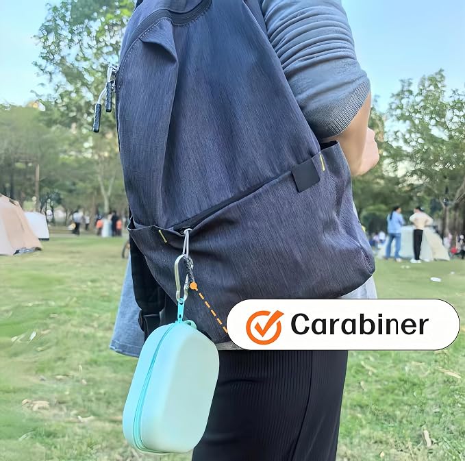 2-in-1 Collapsible Pet Bowl with Carabiner, Green