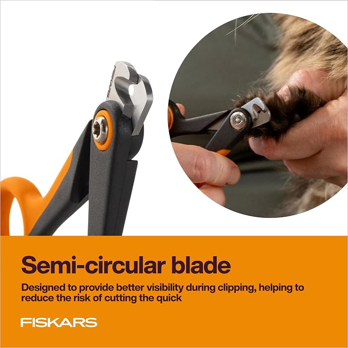 Fiskars Small Pet Nail Clippers, 4.25in, Orange/Black