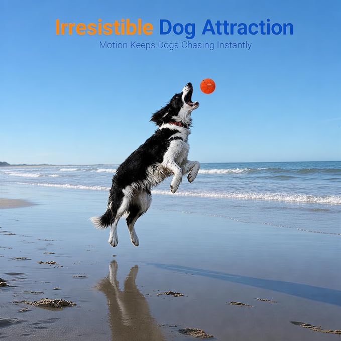 T02 Replacement Dog Ball Shell, 82mm, 90g Lightweight, Orange | Removable Motor Compatible, 2-in-1 Fetch & Throw Toy, Medium & Large Dogs, Easy to Throw, Indoor & Outdoor Play