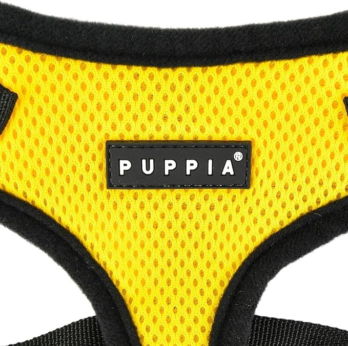 Puppia RiteFit Dog Harness Mesh Over-the-Head All Season No Pull No Choke Walking Training Adjustable Neck & Chest for Small & Medium Dog - Yellow - Extra Large