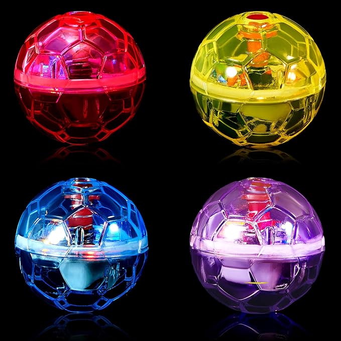 Frienda 4 Pcs Light up Cat Ball LED Motion Ghost Hunting Cat Ball, Bright | Interactive LED Toy for Cats, Glowing Exercise with Motion Activated, Ghost Hunting Pet Indoor Play, Mini Running Ball