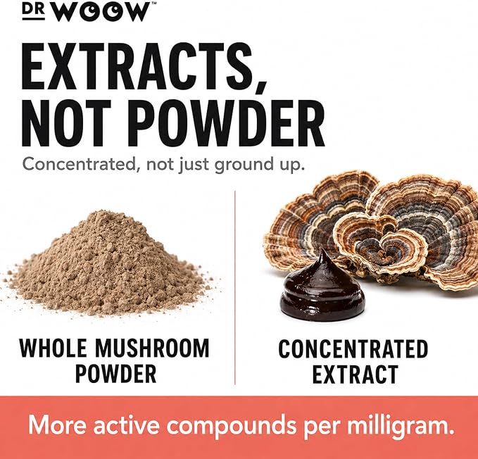 Turkey Tail Mushroom Chews for Dogs (120 Soft Chews) – Immune Support & Gut Health – 7 Mushroom Blend, Salmon Oil & Probiotics – Daily Wellness Supplement – Made in USA – Dr. Woow