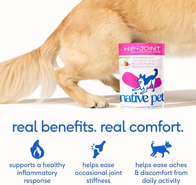 Native Pet Air Dried Chew Sampler - Calming, Allergy, Dog UTI Treatment & Anti-Inflammatory Chews for Dogs - 30 Count Each