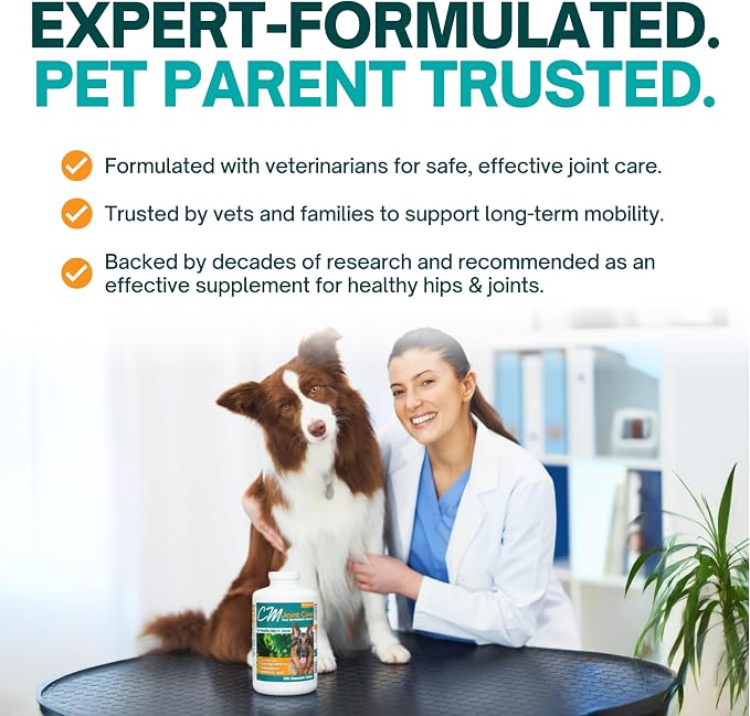 CM Joint Care for Dogs Hip & Joint Supplement, 120 Chewable Tablets