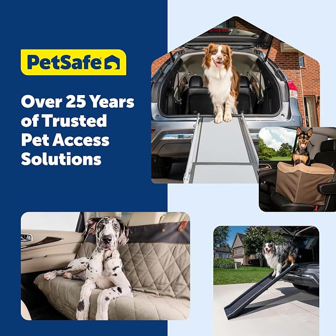 PetSafe Happy Ride Dog Zipline Car Leash | Secures Dog in Backseat While Allowing Mobility, Reduces Driver Distraction, Durable Nylon, Fits Most Vehicles, All Dog Sizes
