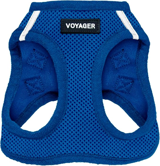 Voyager Step-in Air Dog Vest Harness - Royal Blue, Medium | 16 - 18" in Chest, Reflective Bands, All Weather Breathable Air Mesh, Cats Compatible, Lightweight, Fast Drying