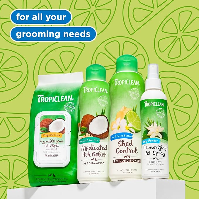 TropiClean Deshedding Dog Conditioner, Lime & Coco Butter Scent, 2.5 Gallon