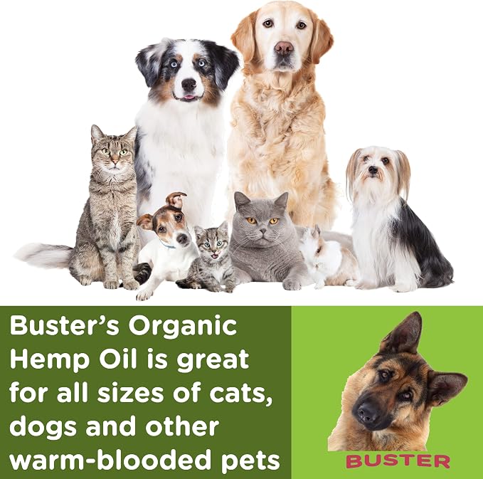 Buster's Hemp Oil for Dogs & Cats, Calm, Joint, Coat, 2-Pack 30ml