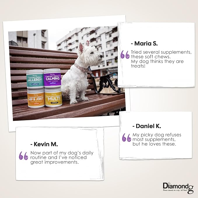 Diamondg Dog Mutivitamin Chews with Turkey Tail & Probiotics, 60ct