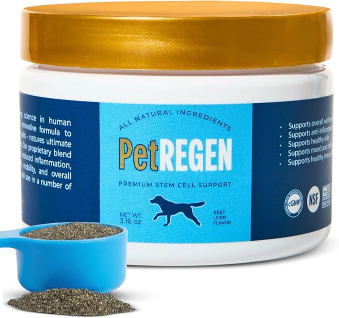 Regenerative Wellness Supplement for Dogs & Cats – Supports Joint Health, Mobility, Healthy Aging, Energy, Digestion & Immune Health – 30 Scoops
