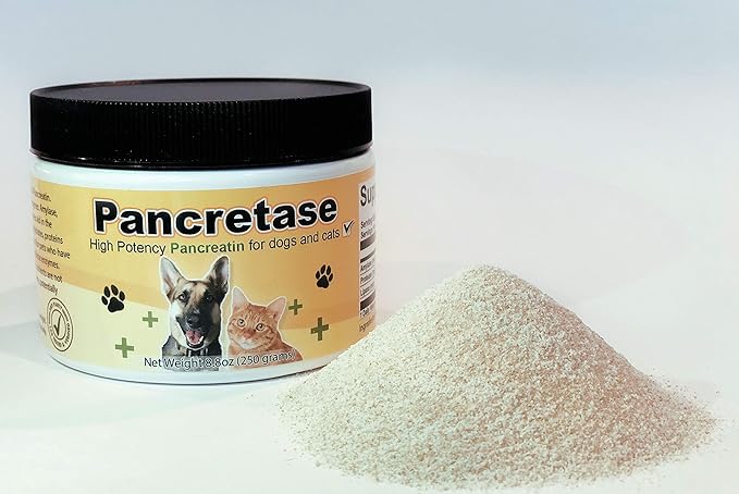 | Pancretase Digestive Enzymes | 10x Pancreatin | Pancreatin for Dogs and Cats | Pancreatic Enzyme | Great for Pets with EPI