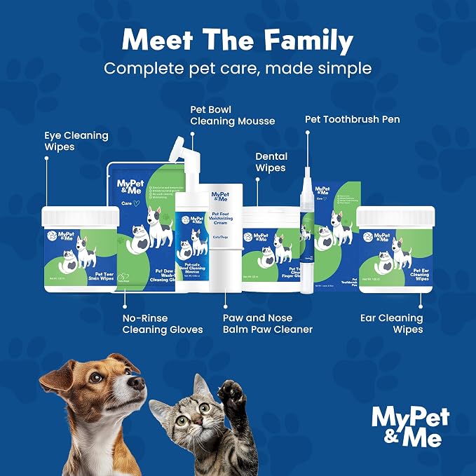 MyPet&Me Ear Wipes for Dogs and Cats, 120 Count