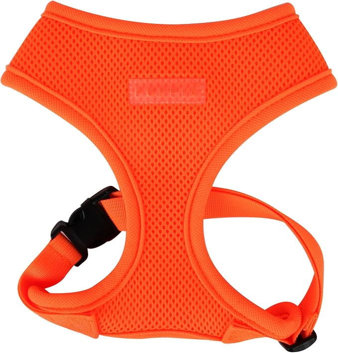 Puppia Soft Harness A XS Over-The-Head Soft Mesh Harness Neon Orange