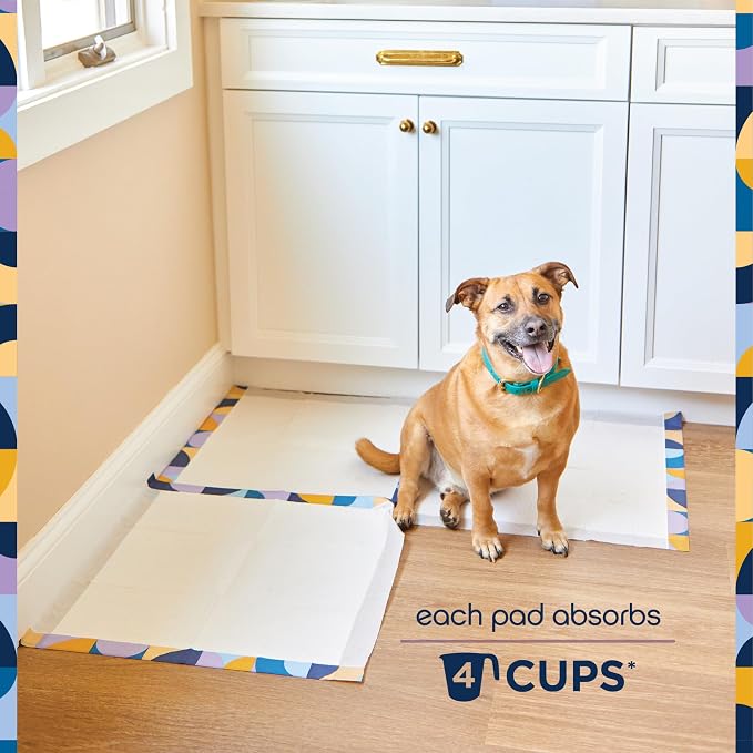 Pet Life Unlimited Create-a-Size Puppy Pads for Dogs, 50 Count, 22" x 22" Dog & Puppy Potty Training Pee Pads, Fragrance-Free, Customizable Layout, Leak-Proof, Super Absorbent, Quick-Dry, Made in USA