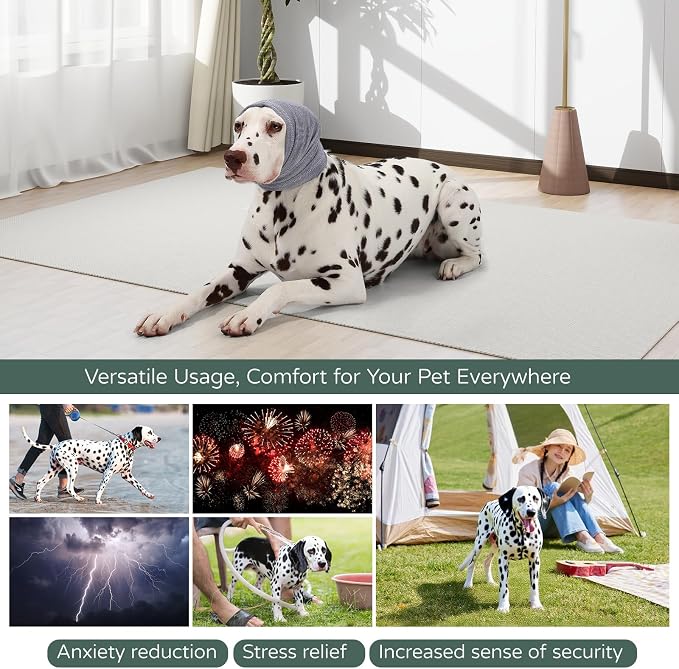 Dog Ear Muffs Warp Anxiety Relief/Noise Protection - Grooming - Thunder - Fireworks