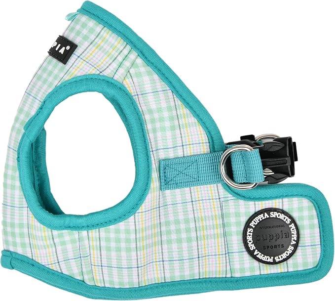Puppia Luke Step-in Vest Dog Harness No Choke No Pull Walking Training for Small and Medium Dog - Aqua - S