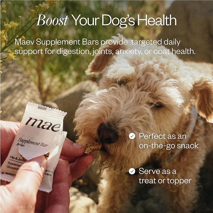 MAEV Human-Grade Hip & Joint Supplement Bars | Natural Support for Healthy Joints & Mobility, 30 Count (Pack of 2)